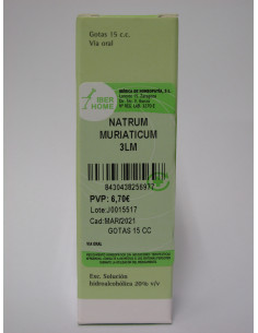 NATRUM MURIATICUM 3LM - GOTAS 15CC.