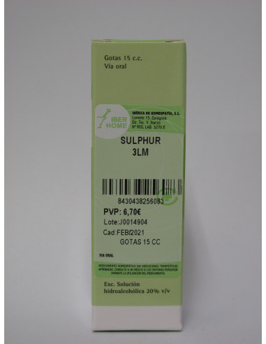 SULFUR 3LM - GOTAS 15CC.