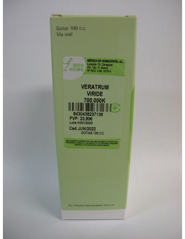 VERATRUM VIRIDE 700000K - GOTAS 100CC.