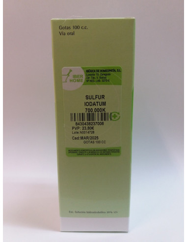 SULFUR IODATUM 700000K - GOTAS 100CC.