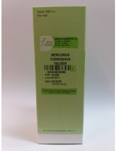 MERCURIUS CORROSIVUS 700000K - GOTAS 100CC.
