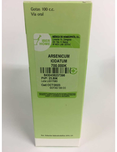 ARSENICUM IODATUM 700000K - GOTAS 100CC.