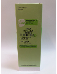 ZINCUM METALLICUM 700000K - GOTAS 100CC.