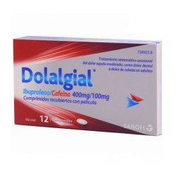 Dolalgial ibuprofeno/cafeína 400mg/100mg 12 comprimidos