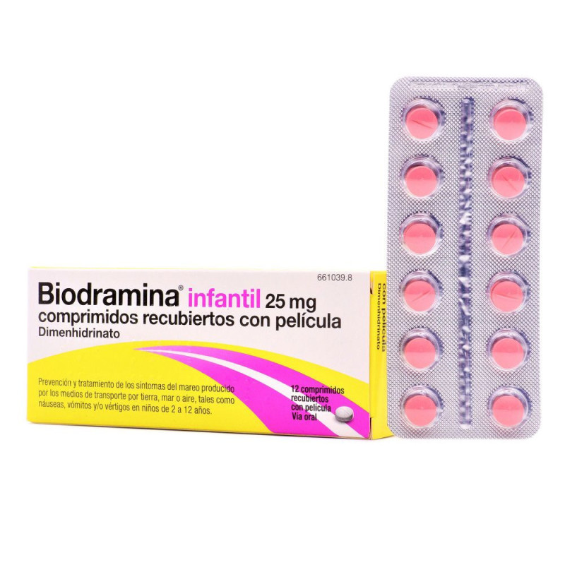 BIODRAMINA INFANTIL 25 mg COMP