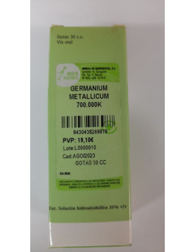 GERMANIUM METALLICUM 700000K - GOTAS 30CC.