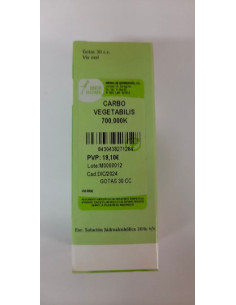 CARBO VEGETABILIS 700000K - GOTAS 30CC.