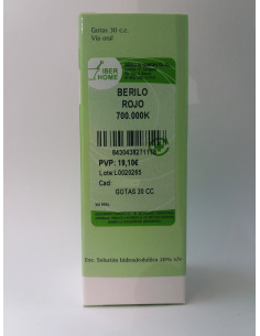 BERILO ROJO 700000K - GOTAS 30CC.