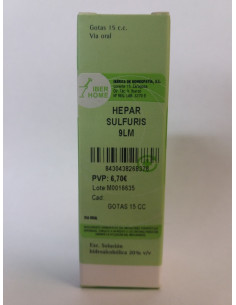 HEPAR SULFURIS 9LM - GOTAS 15CC.