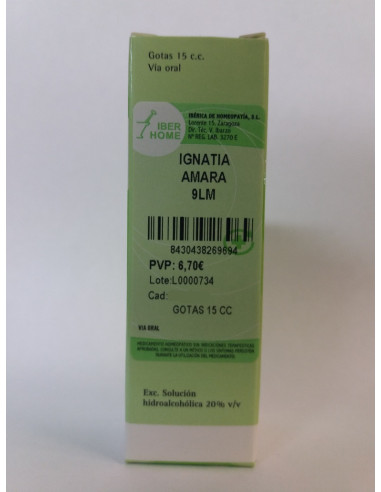 IGNATIA AMARA 9LM - GOTAS 15CC.