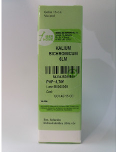 KALIUM BICHROMICUM 6LM - GOTAS 15CC.