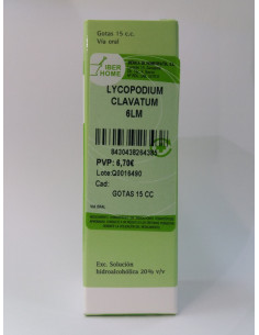 LYCOPODIUM CLAVATUM 6LM - GOTAS 15CC.