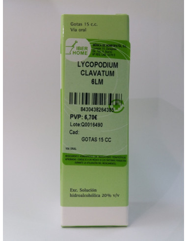 LYCOPODIUM CLAVATUM 6LM - GOTAS 15CC.