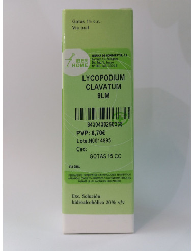 LYCOPODIUM CLAVATUM 9LM - GOTAS 15CC.