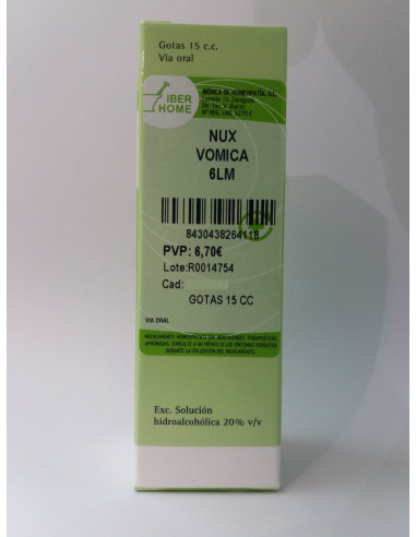 NUX VOMICA 6LM - GOTAS 15CC.