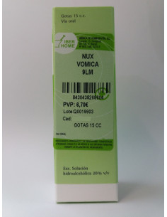 NUX VOMICA 9LM - GOTAS 15CC.