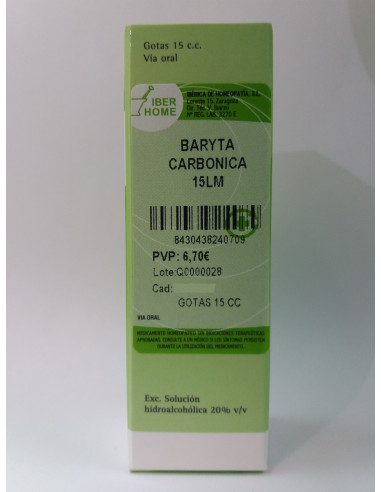 BARYTA CARBONICA 15LM - GOTAS 15CC.