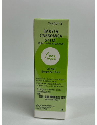 BARYTA CARBONICA 24LM - GOTAS 15CC.