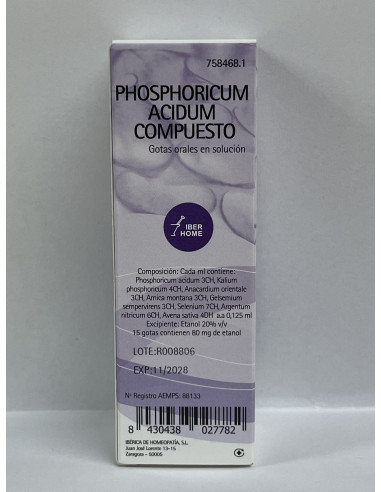 PHOSPHORICUM ACIDUM COMPUESTO - GOTAS 60CC.