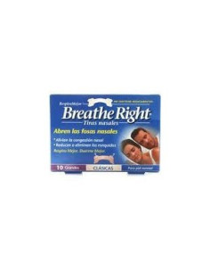 Breathe Right 10 tiras nasales clásicas grandes