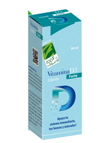 Vitamina D3 líquida forte 30ml. 100% Natural
