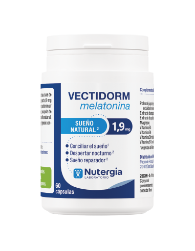 Vectidorm Melatonina 60 cáps. Nutergia