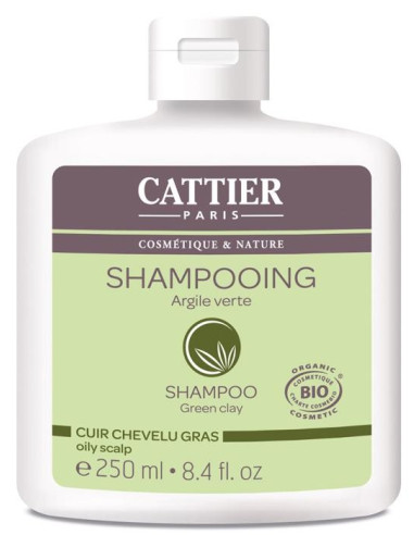 Champú cabello graso con arcilla verde 250ml. Cattier