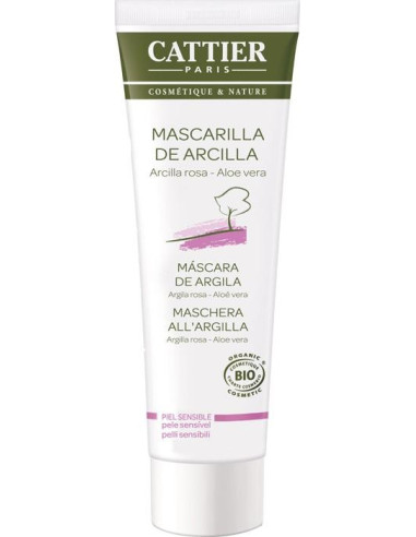 Mascarilla arcilla rosa 100ml. Cattier