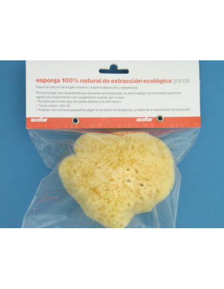 Esponja 100% natural grande Acofarma
