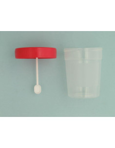 Envase estéril para análisis con espátula 100ml. Acofarma