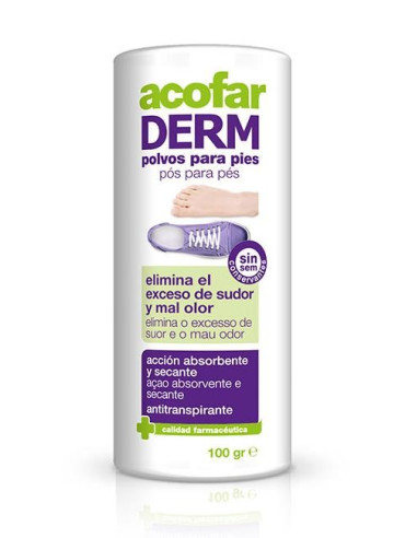 Polvos para pies 100g. Acofarderm